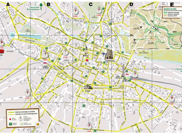 carte amiens métropole Le vélo a toute sa place sur les voies d'Amiens Métropole   Amiens 