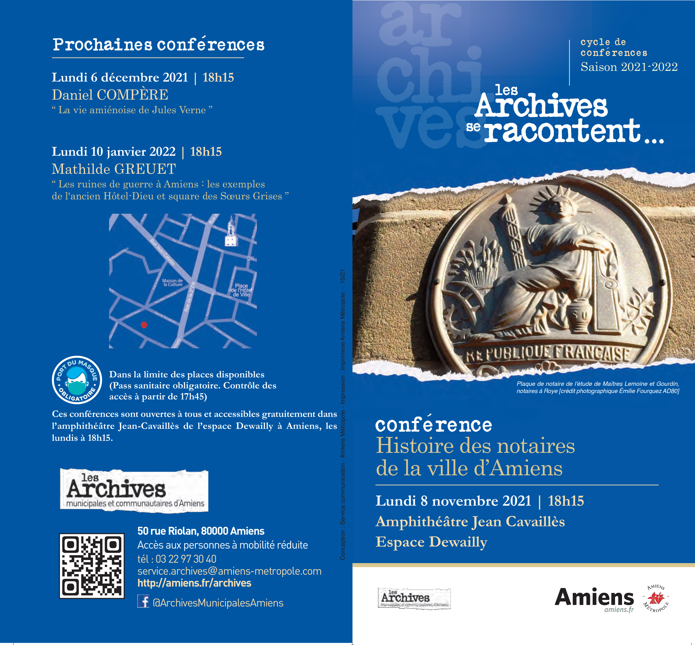 8/11 : "Histoire des notaires de la ville d'Amiens", conférence aux Archives Municipales (Arnaud Espel) 2