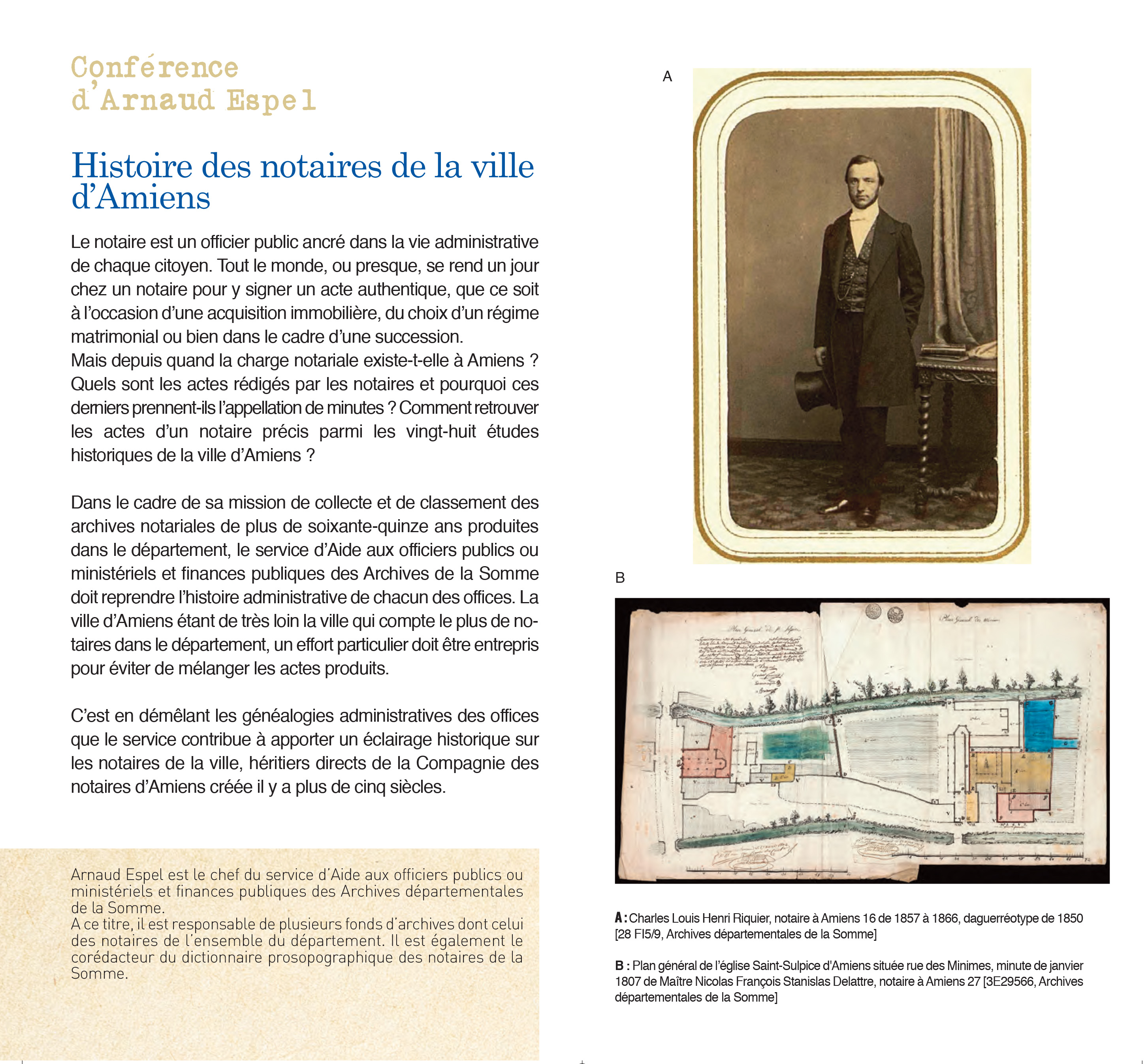 8/11 : "Histoire des notaires de la ville d'Amiens", conférence aux Archives Municipales (Arnaud Espel) 3