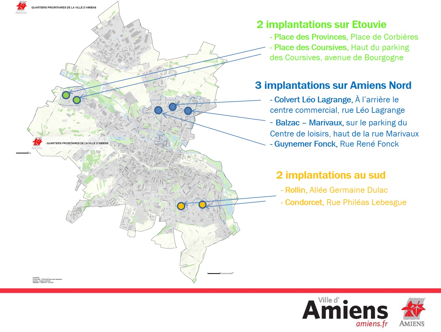 Carte des lieux de vaccination Covid-19 - Bus ASC © Amiens Métropole Carte des lieux de vaccination Covid-19 - Bus ASC © Amiens Métropole