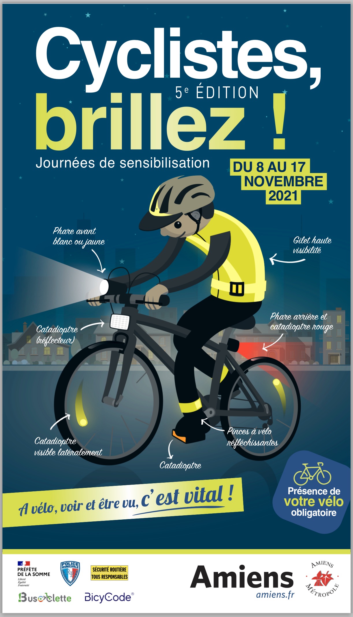 Du 8 au 17 novembre : Opération Cyclistes brillez ! 1