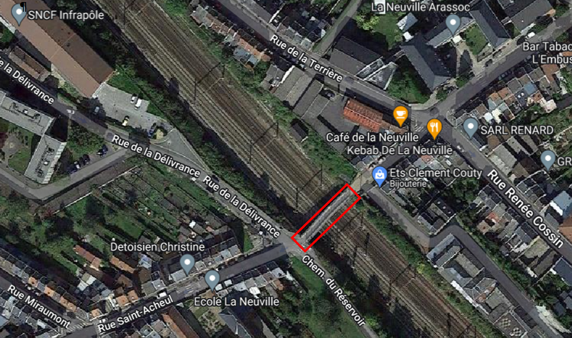 24/10 : Travaux de remplacement du joint de trottoir de la passerelle rue Saint-Acheul