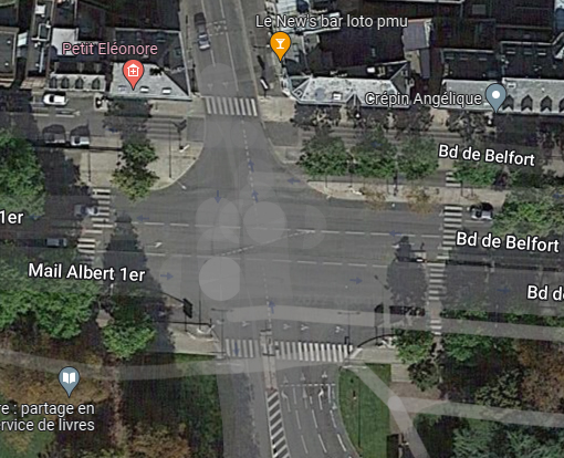 3/11 : Travaux d'aménagement du carrefour boulevard de Belfort - rue des Otages 1