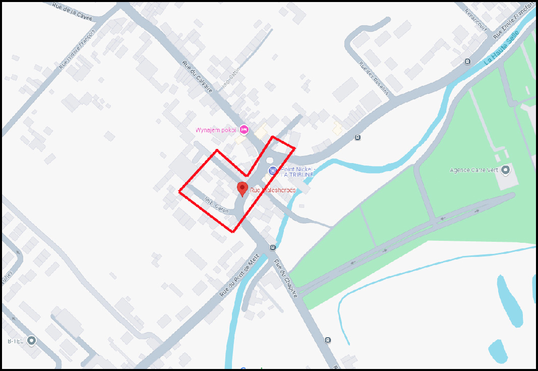 20/11 : Travaux de renouvellement et d'effacement des réseaux rue Malesherbes, impasse Caron et impasse du Gartoire © Google Maps
