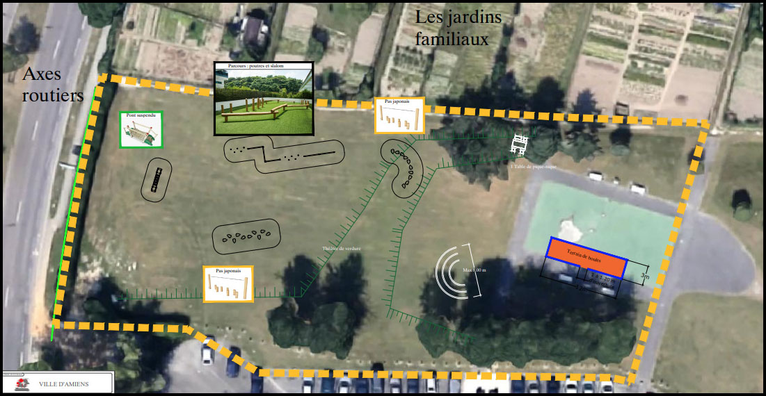 30/09 - Travaux d'aménagement ludique de la plaine Debussy à Amiens