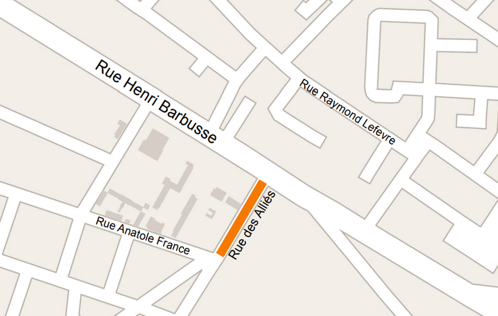 Travaux de réfection partielle de la chaussée, rue des Alliés à Longueau 