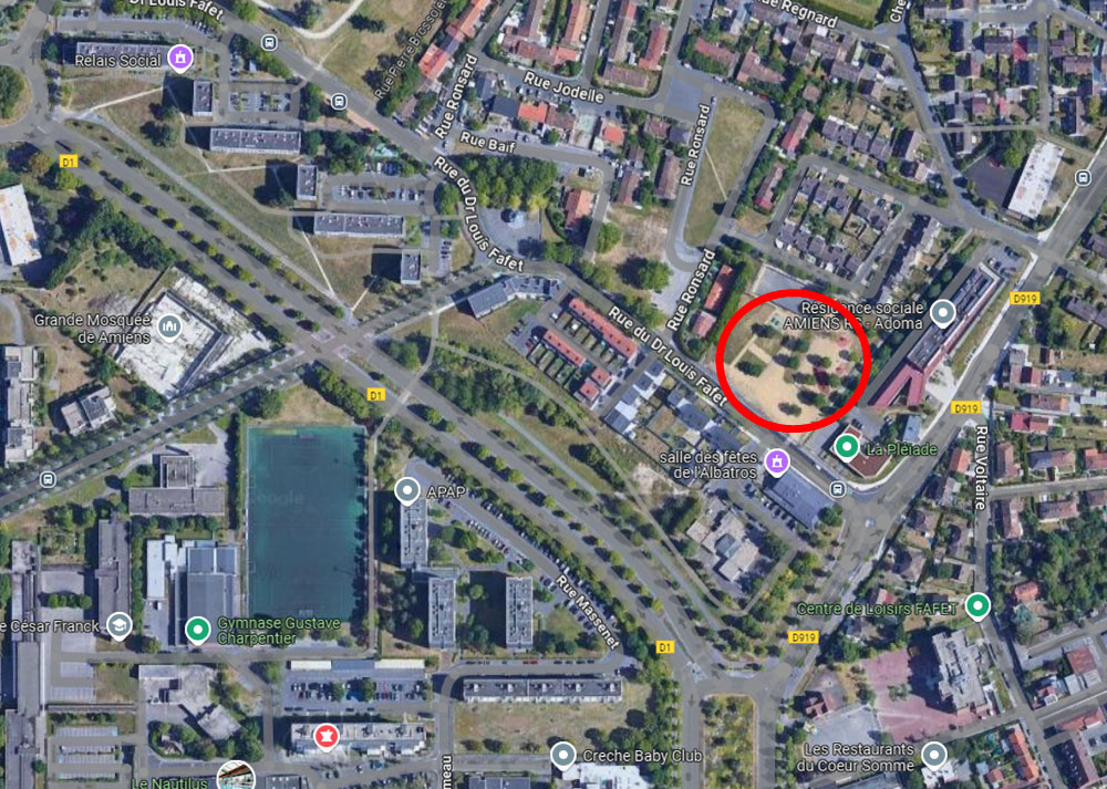 Travaux de rénovation de l'aire de jeux Rose des sables à Amiens