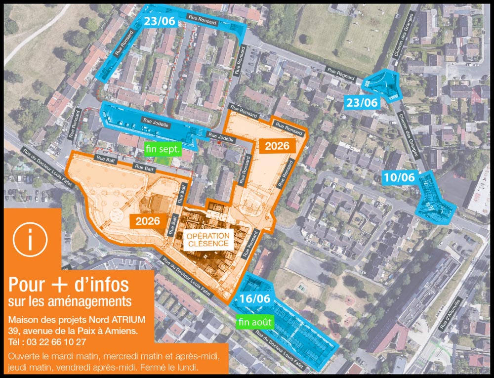 10/06 : Travaux d’aménagement quartier Fafet-Briqueterie (Secteur Nord) 2 © Amiens Métropole 10/06 : Travaux d’aménagement quartier Fafet-Briqueterie (Secteur Nord) 2 © Amiens Métropole