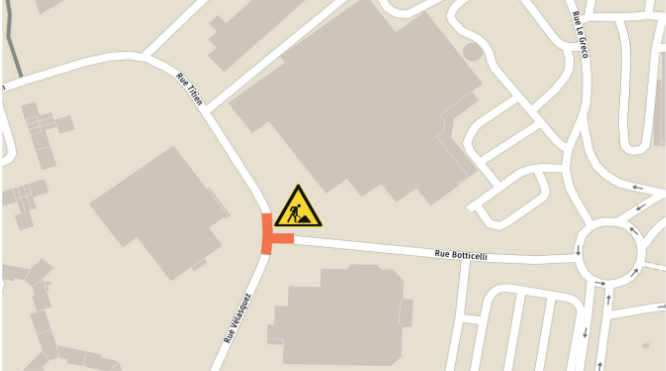 12/11 : Travaux de nuit // Rénovation de la chaussée rue Botticelli à Amiens © Google Maps