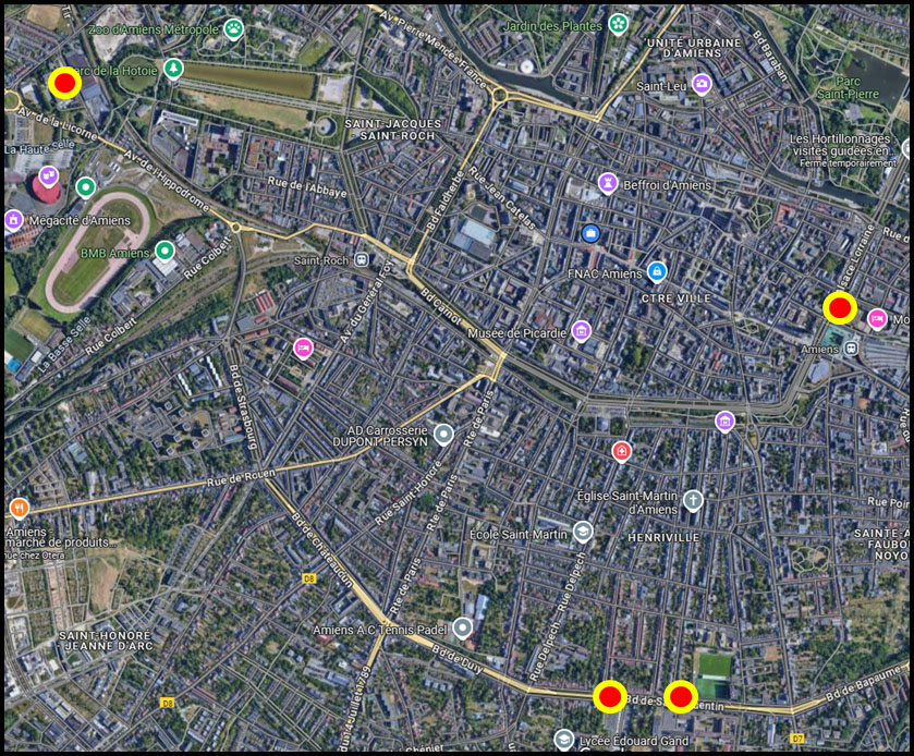 14/04 : Travaux de rénovation des abris bus à Amiens © Google Maps
