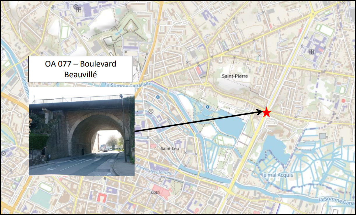 2/06 : création d'une voie verte et rénovation du pont boulevard Beauvillé © Google Maps 2/06 : création d'une voie verte et rénovation du pont boulevard Beauvillé © Google Maps