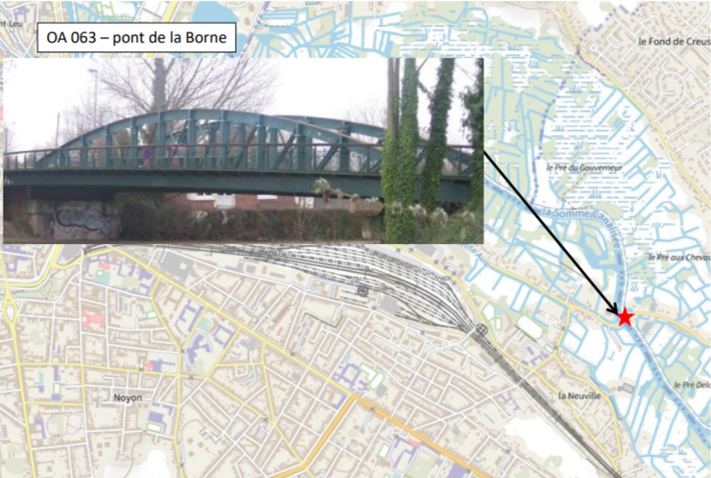 30/06 : Travaux de réhabilitation du pont de la Borne entre Camon et Amiens © Amiens Metropole