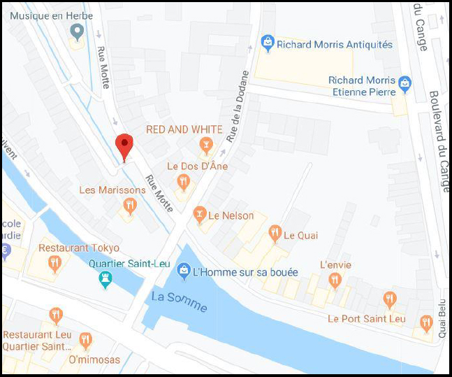 31/03 - Travaux de réhabilitation de la passerelle rue Motte à Amiens © Google Maps