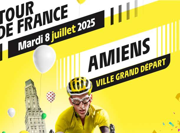 Amiens : J-50 avant le grand départ du Tour de France 2025 Dévoilement du parcours dans Amiens © Amiens Métropole Amiens : J-50 avant le grand départ du Tour de France 2025 Dévoilement du parcours dans Amiens © Amiens Métropole