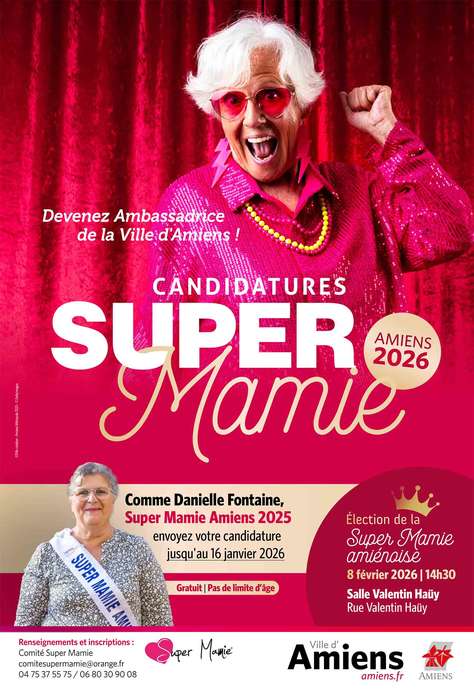 Ouverture des inscriptions pour le titre de Super Mamie 2026 2 © Amiens Métropole