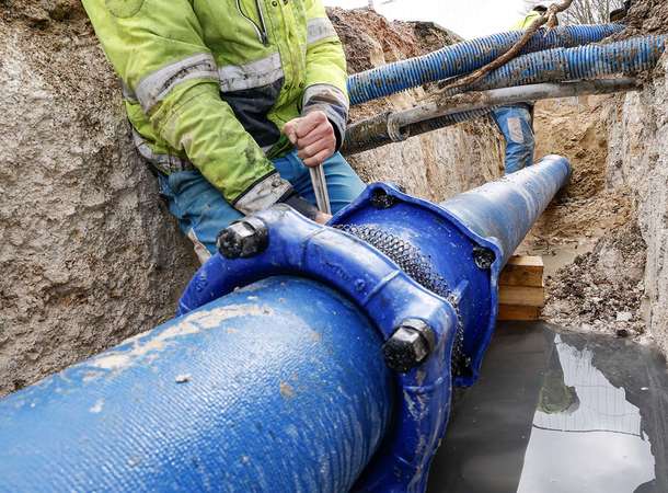 Travaux de remplacement des conduites et branchements en eau potable rue Monstrelet à Amiens 1 © Laurent Rousselin
