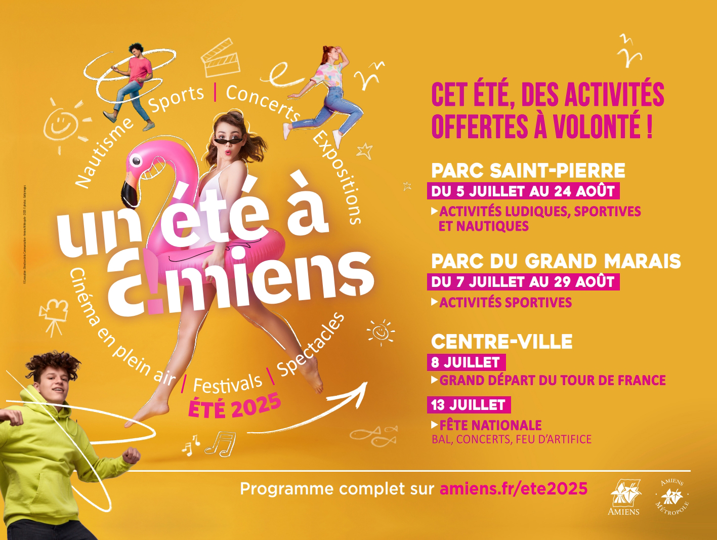 Panneau juillet 2025 Un été à Amiens © Amiens Métropole