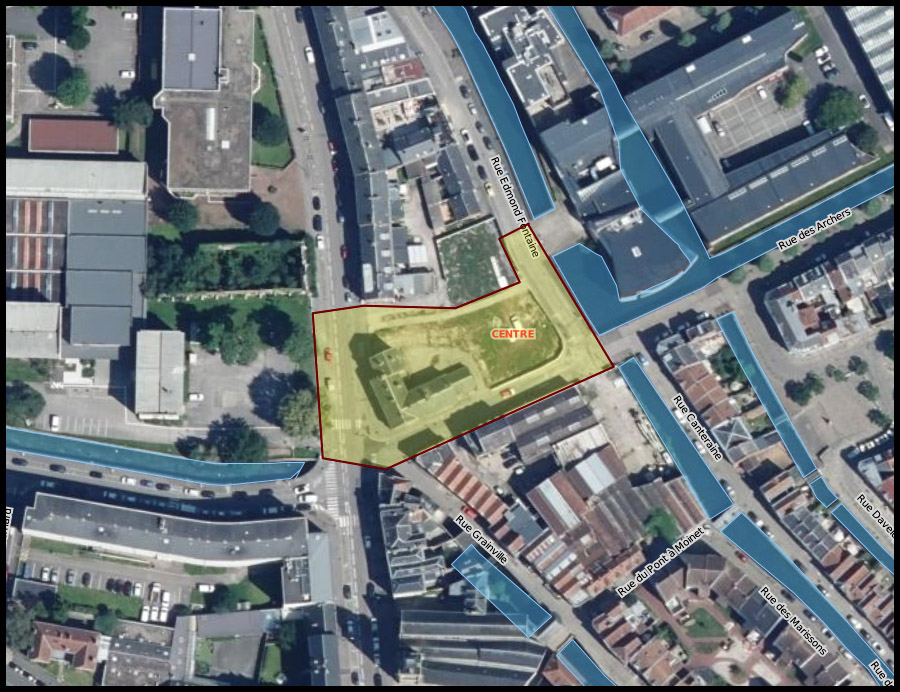 Aménagement du parvis et des abords de la nouvelle Lune des Pirates à Amiens © Google Maps