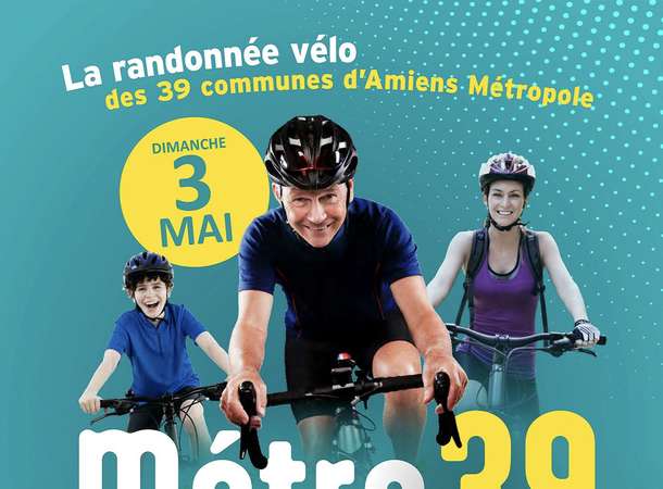 Ouverture des inscriptions – La Métro 39, la randonnée vélo des 39 communes d’Amiens Métropole © Amiens Métropole