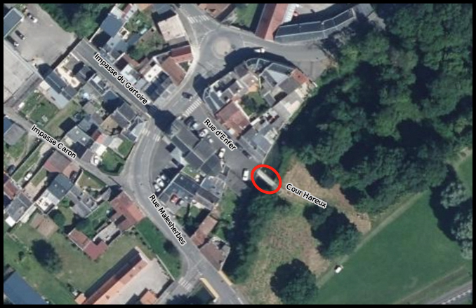 Réhabilitation de la passerelle rue d'Enfer à Amiens © Google Maps