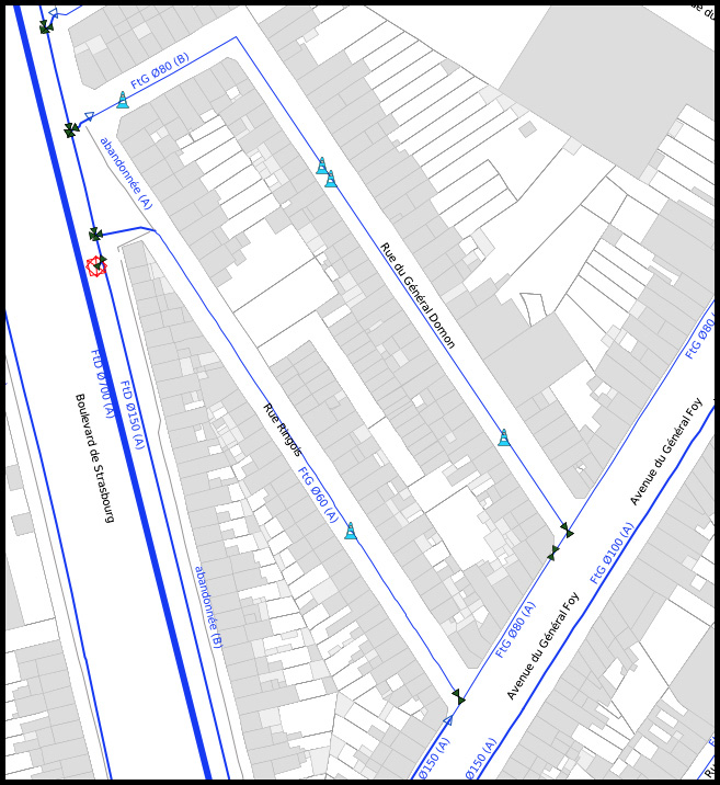 Travaux de remplacement de la conduite et des branchements en eau potable rues Ringois et du Général Domon © D.R.