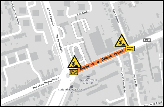 Travaux de rénovation de la chaussée avenue de la Défense Passive à Amiens © Amiens Métropole