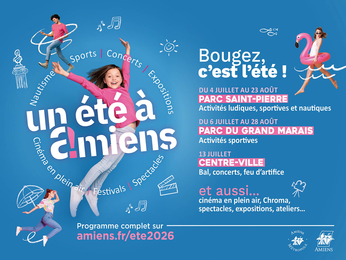 Panneau juillet 2026 Un été à Amiens © Amiens Métropole