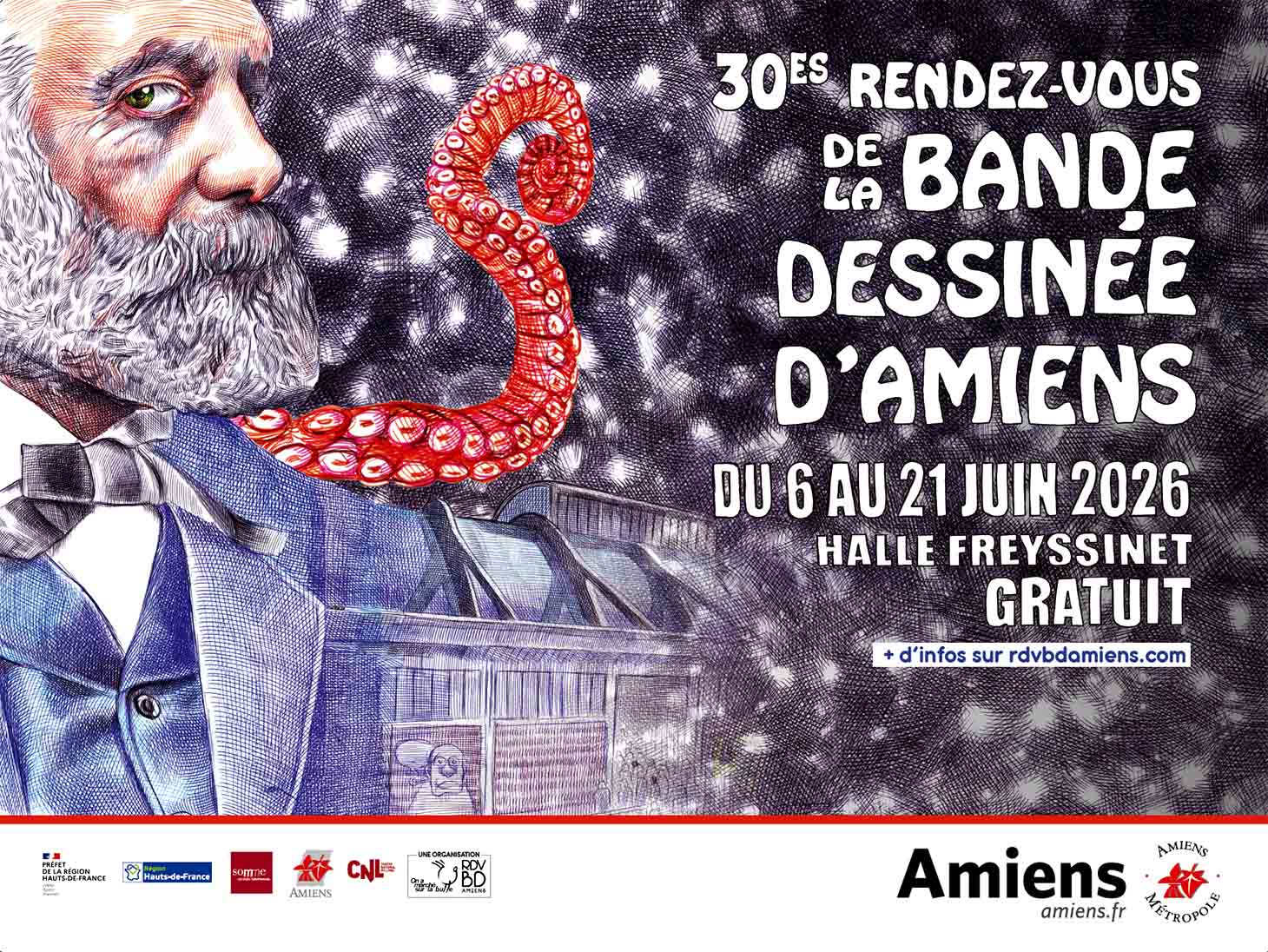 Panneau juin 2026 Rendez-vous BD © Amiens Métropole