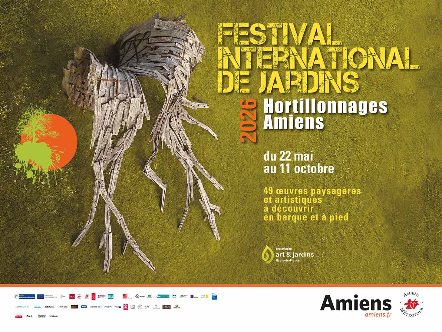 Panneau mai 2026 Festival international de jardins © Amiens Métropole