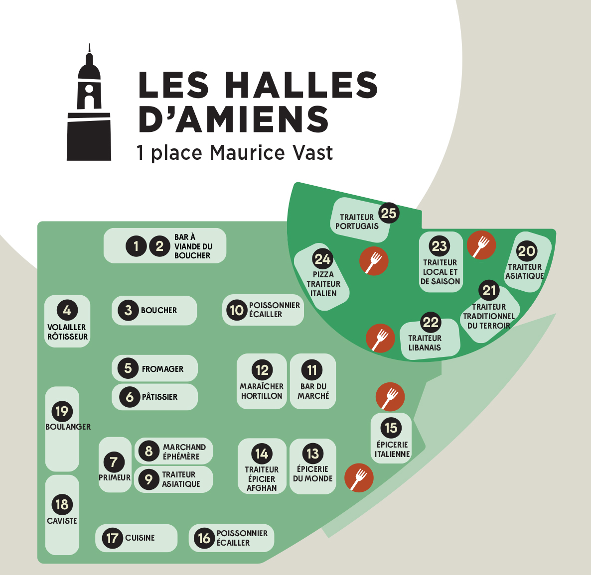 Plan les Halles © Amiens Métropole