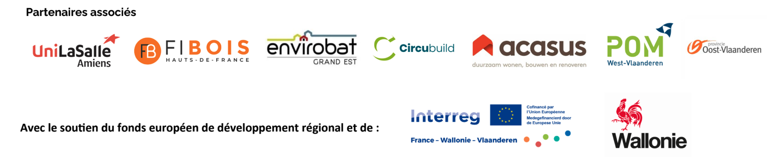 Banner associés et financeurs © Interreg Build Value