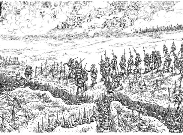 La bataille de la Somme selon Joe Sacco © Joe Sacco La bataille de la Somme selon Joe Sacco © Joe Sacco