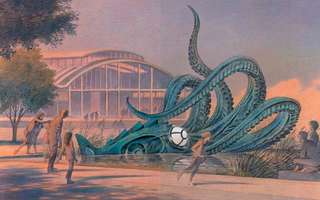 Le Nauti-poulpe émerge des Cités obscures 1 © Le Retour du capitaine Nemo, François Schuiten et Benoît Peeters (éd. Casterman, 2023) Le Nauti-poulpe émerge des Cités obscures 1 © Le Retour du capitaine Nemo, François Schuiten et Benoît Peeters (éd. Casterman, 2023)