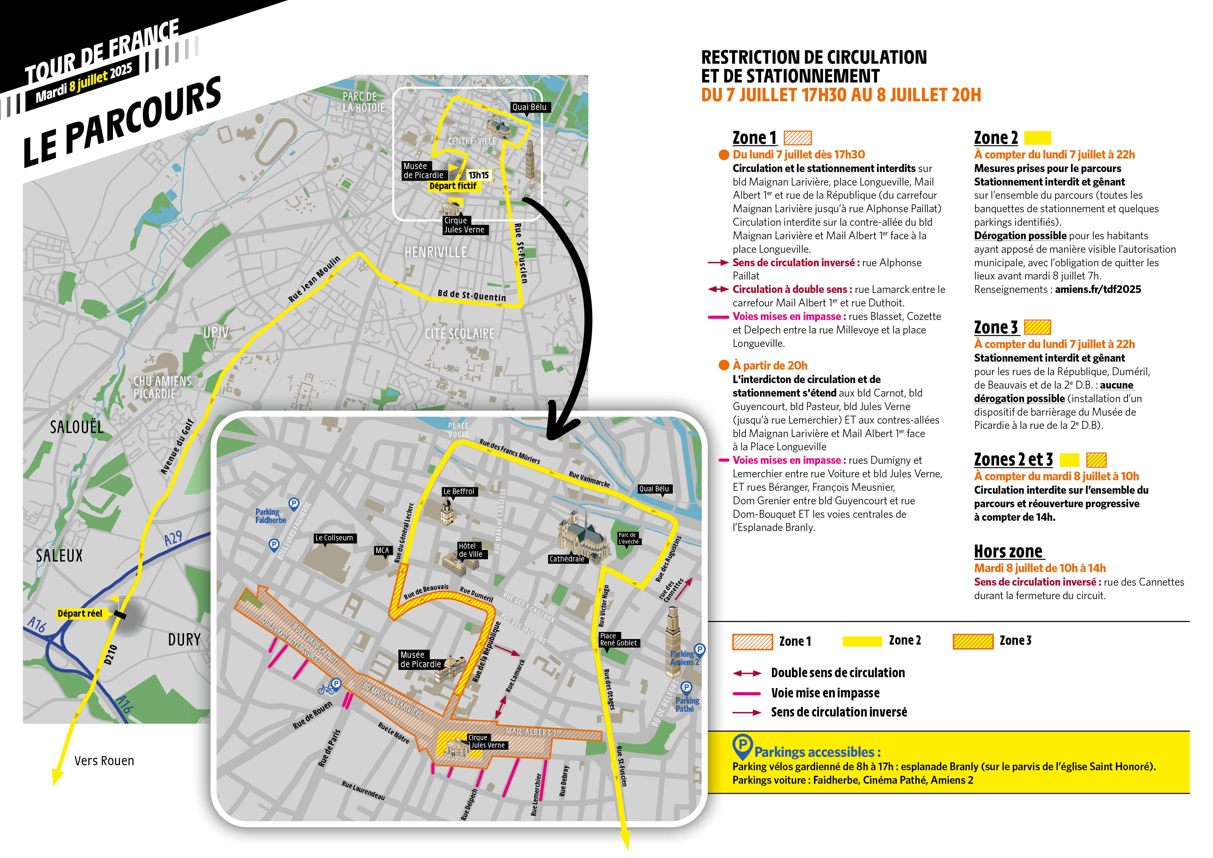 Restriction de circulation et de stationnement © Amiens Metropole