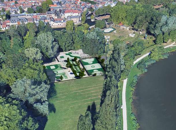 Des terrains handisports au parc Saint-Pierre © Osmose Ingénierie