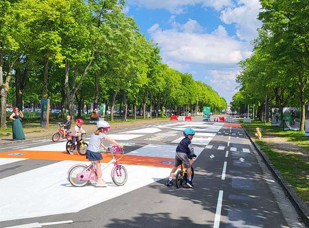 La Hotoie à bicyclette © Amiens métropole