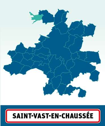 Saint-Vast, « avec un seul a » - carte © Amiens Métropole