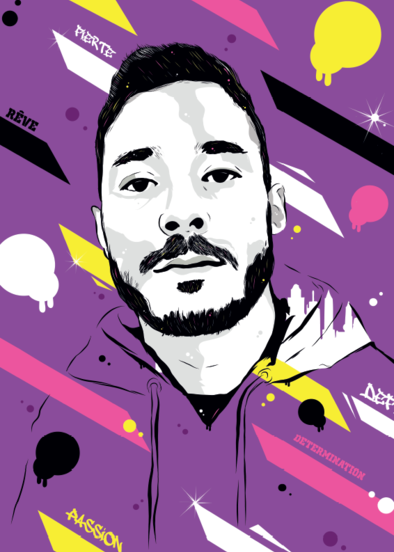 Kamil BOUSSELHAM version dessin © Galerie Rêve Lucide