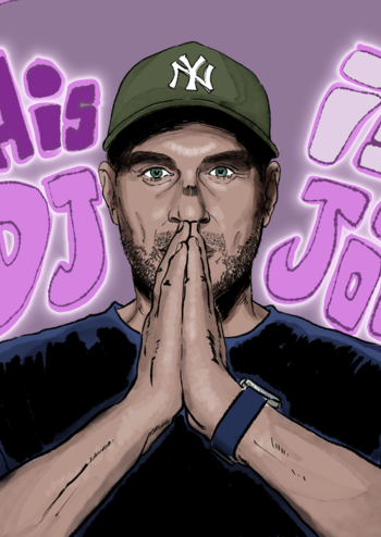 DJ Jos version dessin © Laurent Rousselin