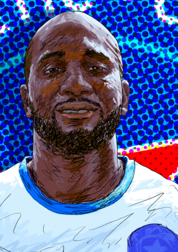 Landry Matondo version dessin © Laurent Rousselin