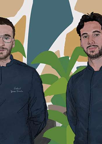 Corentin Gavois et Hugo Locatelli (dessin) © Laurent Rousselin