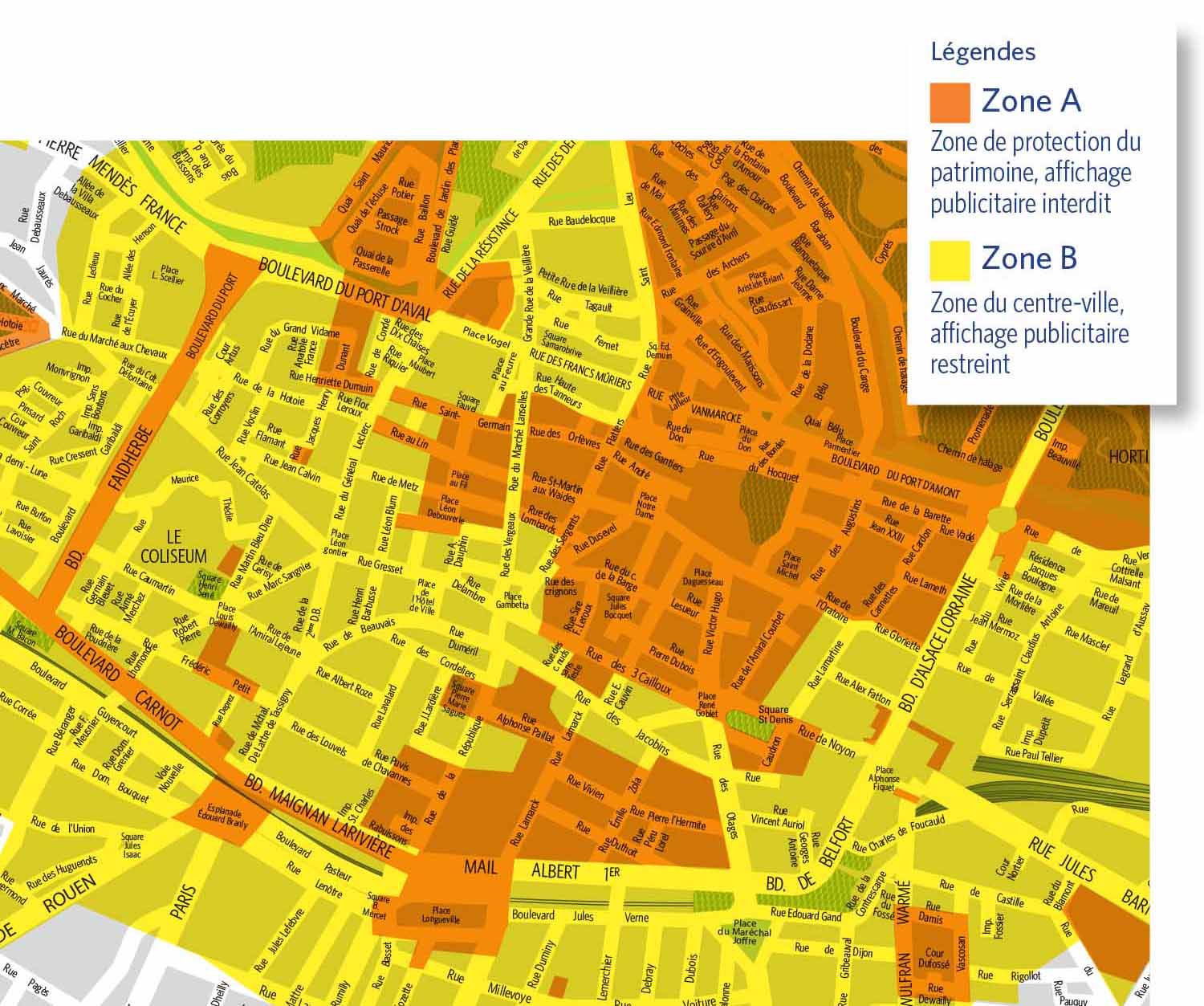 Les zones de publicité