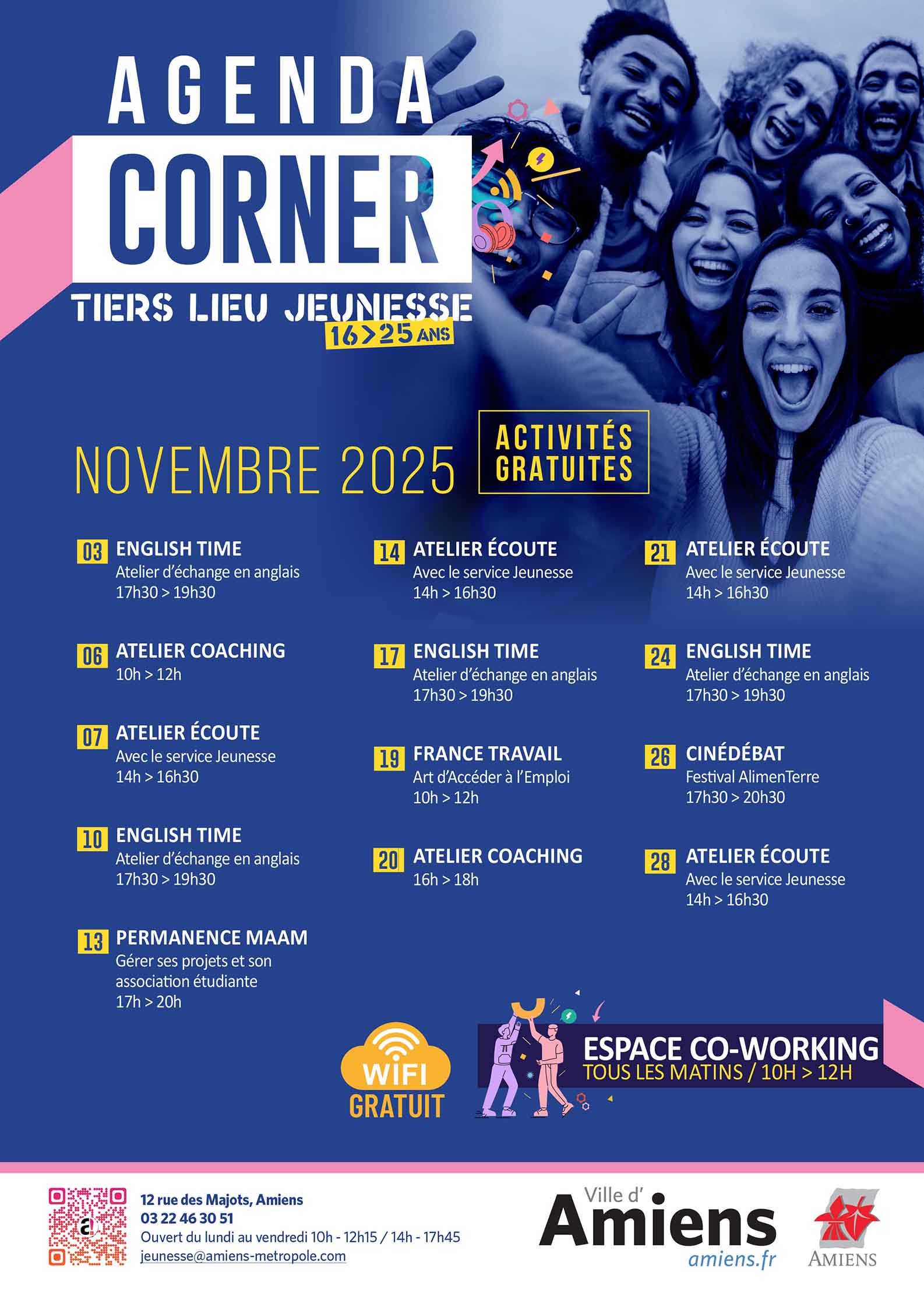Agenda Corner novembre 2025 © Amiens Métropole