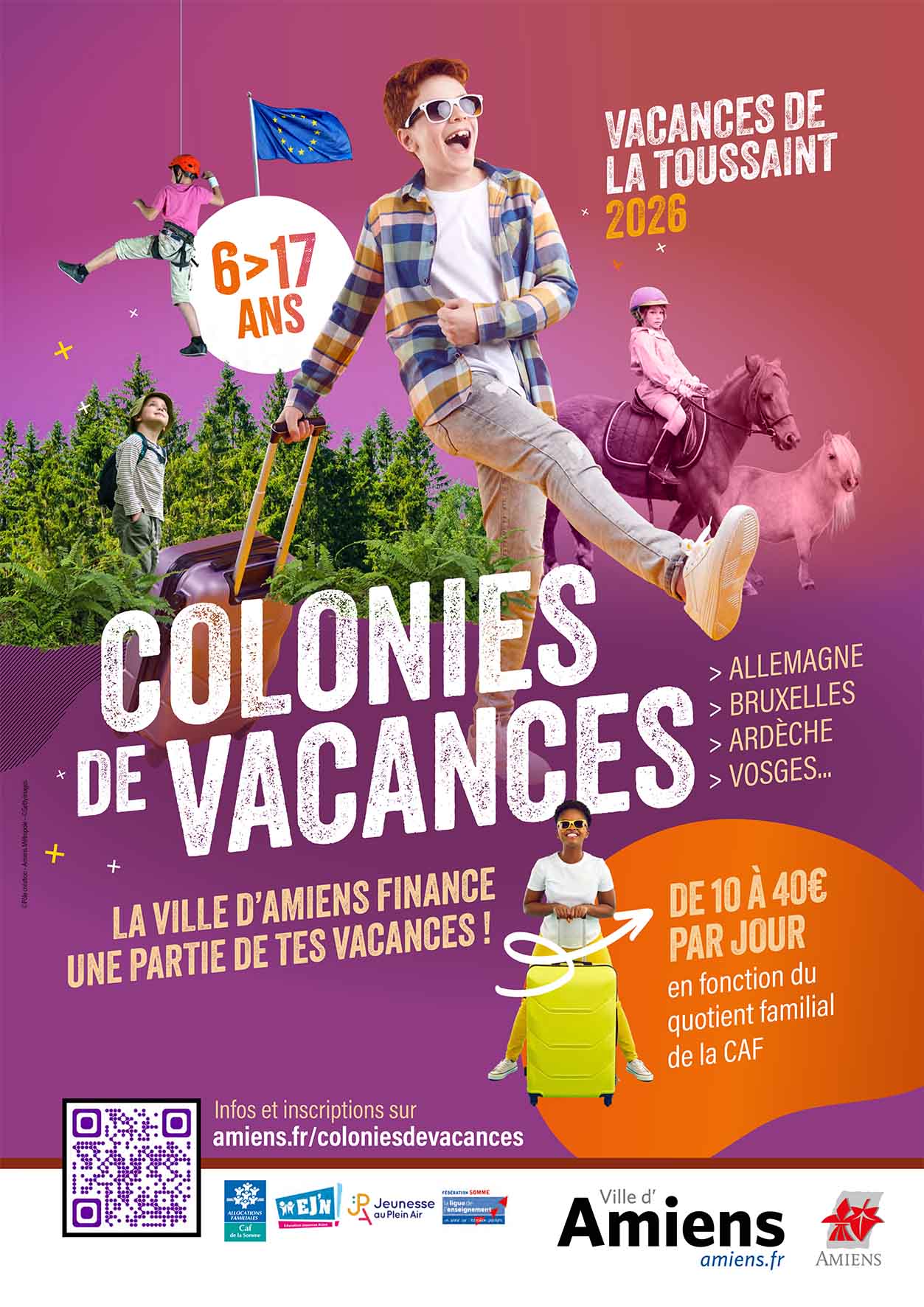 Affiche colonies de vacances © Amiens Métropole