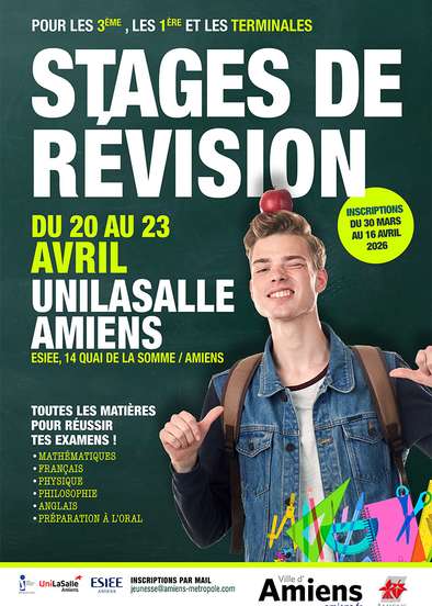 Stages de révision 2026 © Amiens Métropole