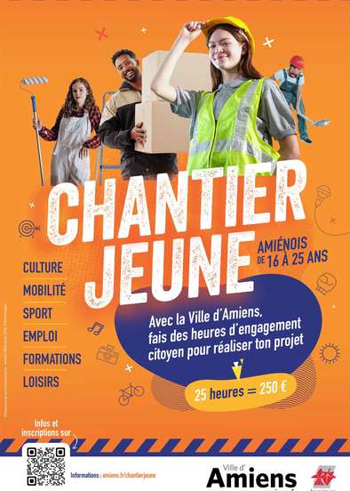 Affiche / Chantier Jeune © Amiens Métropole