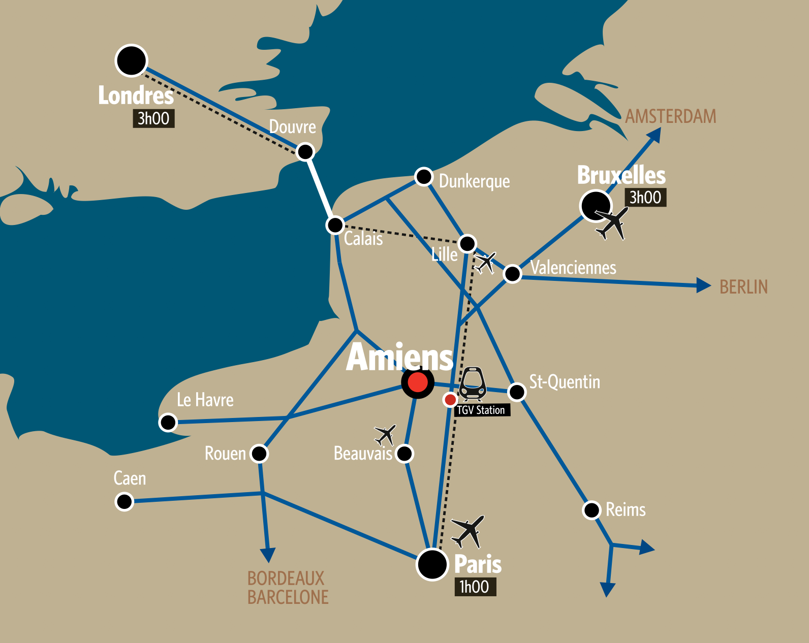 Comment venir à Amiens ? © amiens metropole Comment venir à Amiens ? © amiens metropole