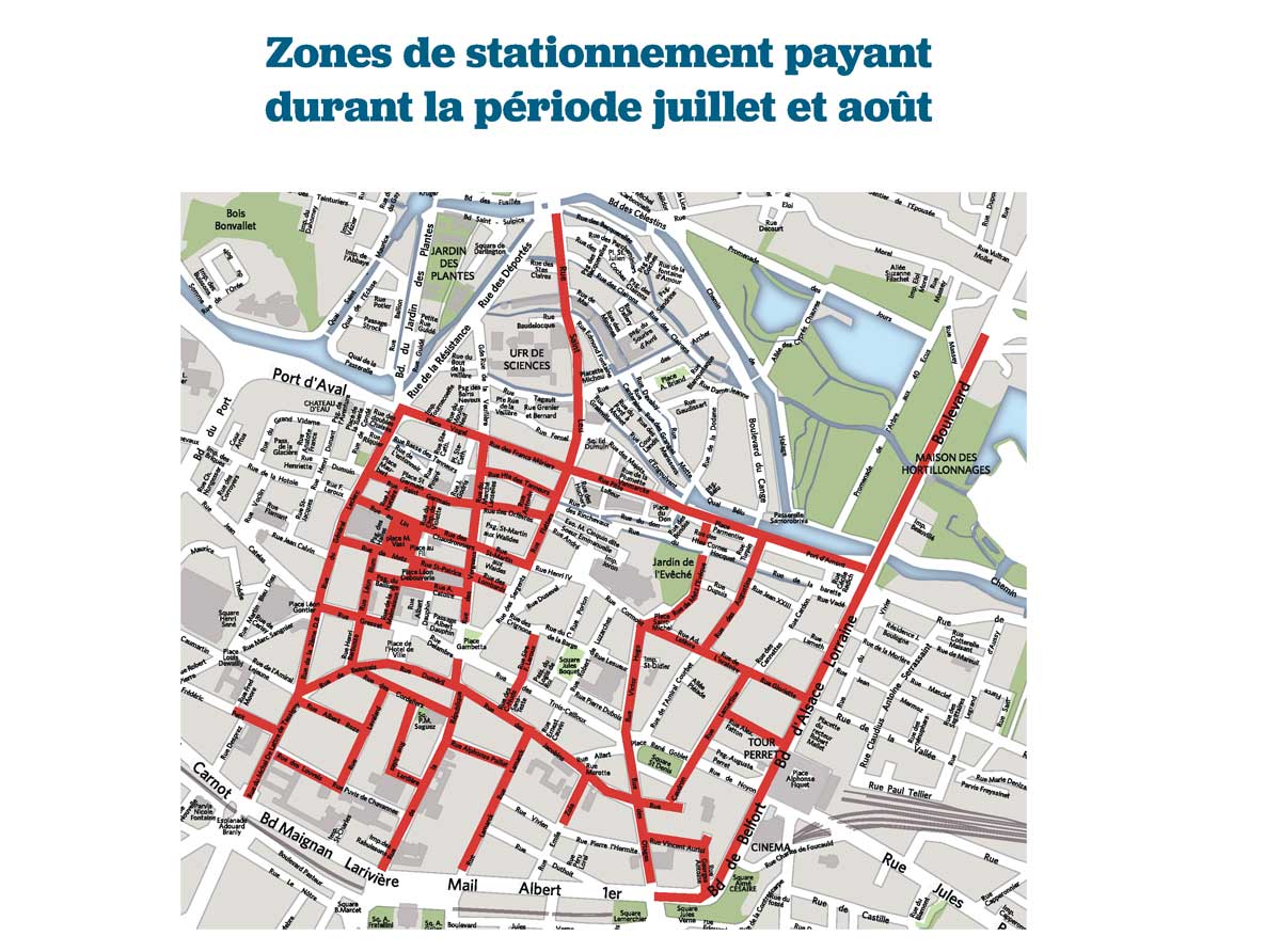 Zone de stationnement Juillet-Aout © Amiens métropole