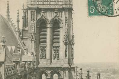 Face orientale de la tour nord de la cathédrale Notre-Dame d’Amiens © Archives municipales et communautaires d'Amiens_15Fi596