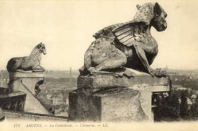 Les chimères de la cathédrale observent  © Archives municipales et communautaires d'Amiens_15Fi57